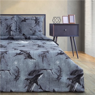 Постельное бельё 1.5-спальное «Этель» Shark, бязь