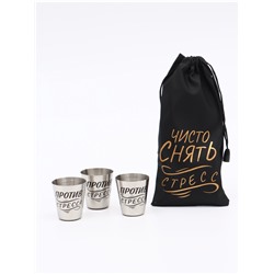 Стопки, набор 3 шт. по 30 мл, 4×3.5 см