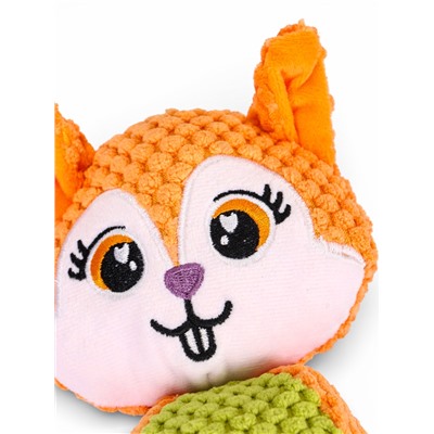 Мягкая игрушка для собак «Белка», 36 см, с пищалкой, оранжевая