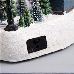 Светодиодная фигура «Новогодний город» 19×17×13 см, полистоун, батарейки ААх3 (не в комплекте), USB, свечение тёплое белое