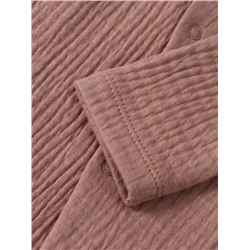 Комбинезон детский из жатой ткани «Крошка Я», рост 68-74 см, шоколадный