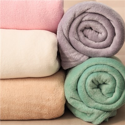 Плед с рукавами «Этель», 150×200 см, корал-флис, сиреневый