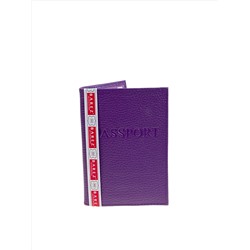 Обложка на паспорта из натуральной кожи, цвет фиолетовый