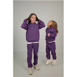 Теплый костюм для девочки из футера с начесом Happyfox