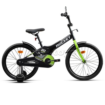 Велосипед 20" Rocket Phoenix, цвет черно/зеленый