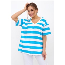 Футболка женская в полоску Фурор (Голубой)