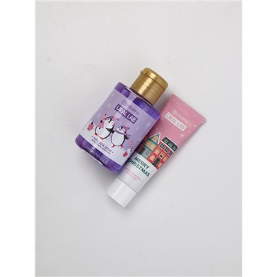 Подарочный набор косметики в мешке: крем для рук, пилочка, гель для душа, аромат фруктовый лимонад, URAL LAB