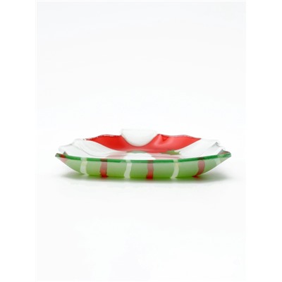 Тарелка новогодняя плоская «Снеговик», 13.8×20.5 см