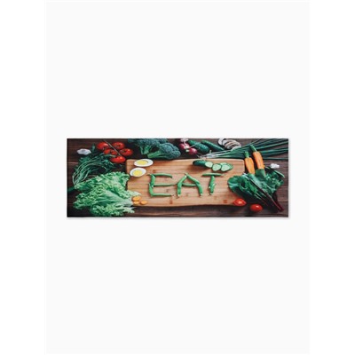 Набор ковриков для кухни Этель «EAT», 2 шт., 38×58 см, 38×118 см