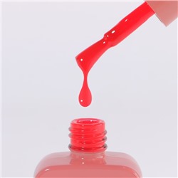 Гель лак для ногтей, однотонный, трехфазный, 10 мл, LED/UV, красный (137)