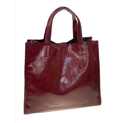 Женская сумка из натуральной кожи, цвет  бордовый