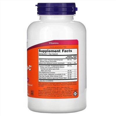 Now Foods, AlphaSorb-C 500, 180 растительных капсул