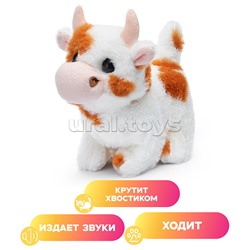 Мягкая игрушка "Корова" на батарейках, 16х12 см