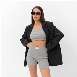 Костюм женский (топ, велосипедки) MIST, размер 40-42, серый