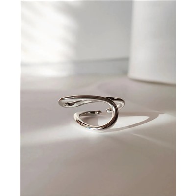 Кольцо с белым серебрением