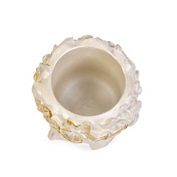 Декоративное кашпо для цветов «Вера», 300 мл, 11×11×10 см, гипс, белое