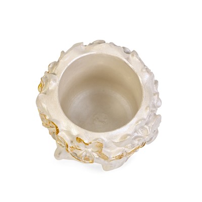 Декоративное кашпо для цветов «Вера», 300 мл, 11×11×10 см, гипс, белое