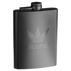 Фляжка Alcohol, нержавеющая сталь, 240 мл, 8 oz