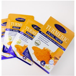 Органическая маска для лица с куркумой Turmeric, 1шт* 25г