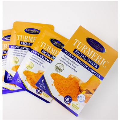 Органическая маска для лица с куркумой Turmeric, 1шт* 25г