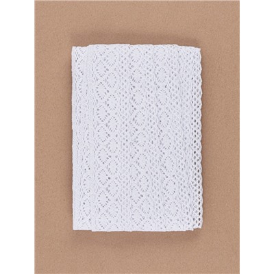 Кружево вязаное, 50 мм, 10±1 м, белое