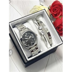 Подарочный набор для женщин часы, 2 браслета + коробка #22863144