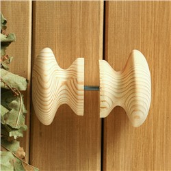 Ручка дверная «Капля», деревянная, для бани и сауны, набор 2 шт., «Добропаровъ»