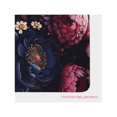 Коврик для дома Доляна Black Flowers, влаговпитывающий, 40×60 см