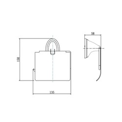 Держатель для туалетной бумаги Stölz «Шарм», с крышкой, хромированный