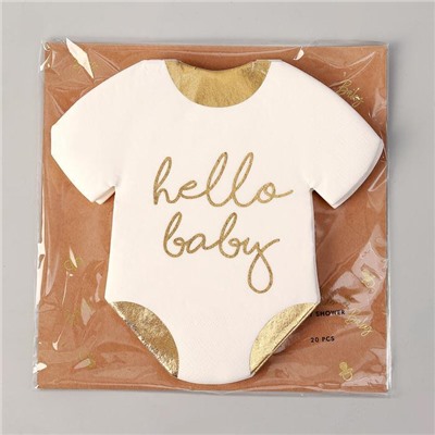 Салфетки бумажные Hello Baby, 32 см, набор 20 шт.