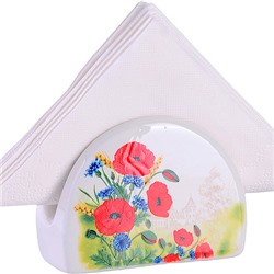 60284 Салфетница на стол 9,5х4,4х7,1см Цветущие Маки доломит LR (х60)