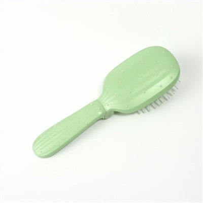 Расчёска массажная, складная, 10×6 см, зелёная