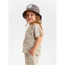 Футболка для девочки из муслина KAFTAN, бежевая, рост 128 см