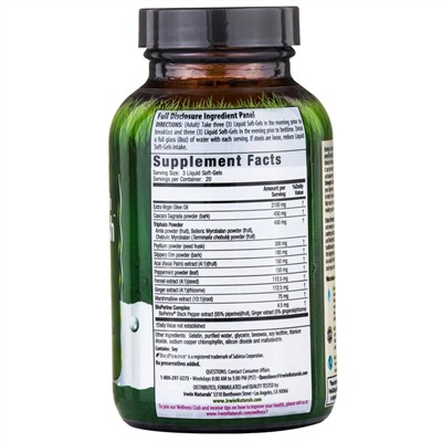 Irwin Naturals, Colon Flush, повышенная сила действия, 60 капсул с жидкостью