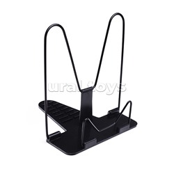 Подставка для учебников и книг "Attomex" 18x17 см, никелированный металл и пластик, в пластиковом пакете с европодвесом, черная