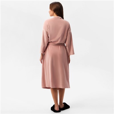 Халат домашний женский KAFTAN Plushy, размер 44-46, розовый