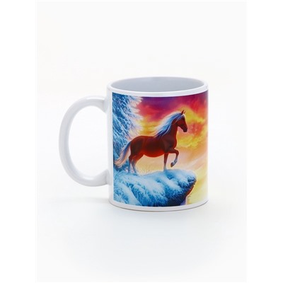 Кружка новогодняя керамическая «Мечты сбываются», лошадь, 320 мл