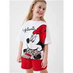 Комплект трикотажный для девочек: фуфайка (футболка), шорты