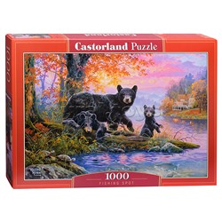 Пазлы 1000 "Медведи на рыбалке"