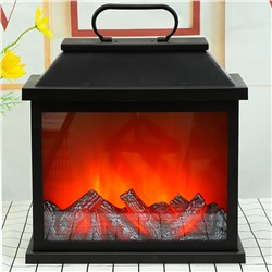 Декоративный камин с подсветкой Черный