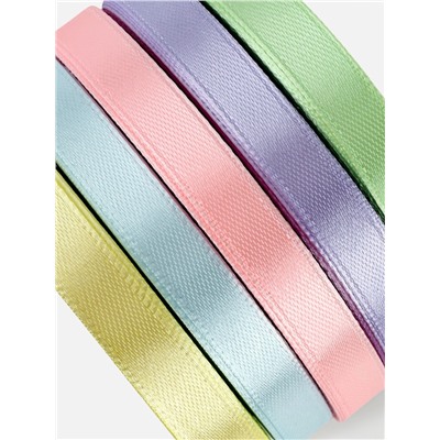 Атласная лента, набор 5 шт. «Пастельный», 10 мм, 23±1 м
