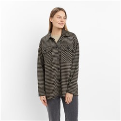 Рубашка с карманами женская Mark Formelle, бежевая, чёрная, размер 44