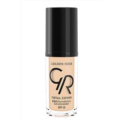 Крем-консилер тональный для лица GR Total Cover 2in1 Foundation & Concealer - 001 2в1 КОСМЕТИКА ИЗ ТУРЦИИ, 1097205