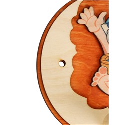 Вешалка для бани и сауны «Будет жарко», деревянная, 31×5.7×12.5 см, 3 крючка, «Добропаровъ»