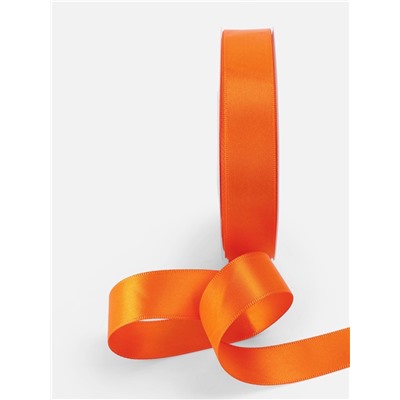 Лента атласная TEIRA, двухсторонняя, 20 мм, 25±1 м, оранжевая №751