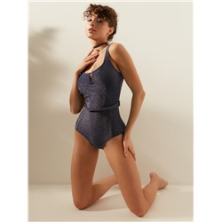 Купальник женский слитный MINAKU, размер 44, синий