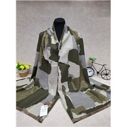 Мягкий двухсторонний палантин из кашемира мультицвет