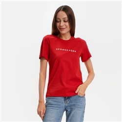 Футболка женская KAFTAN «Провокация», красная, размер 40-42