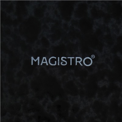 Тарелка Magistro «Ночной дождь», 17.7×2.2 см, фарфор, чёрная
