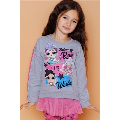 Свитшот 22726 детский LOL Surprise (Меланж)